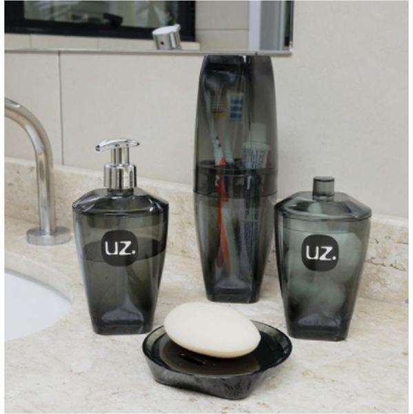 Suporte Porta Escova Dente Pasta Tampa Acessório Banheiro Premium - Uz520 Uz Imagem de Suporte Porta Escova Dente Pasta Tampa Acessório Banheiro Premium - Uz520 Uz