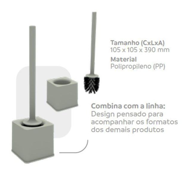 Imagem de Suporte Porta Escova Sanitária Banheiro Vaso Privada Lavabo - Soprano