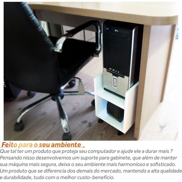 Imagem de Suporte Porta Gabinete Cpu E Estabilizador Com Rodinhas