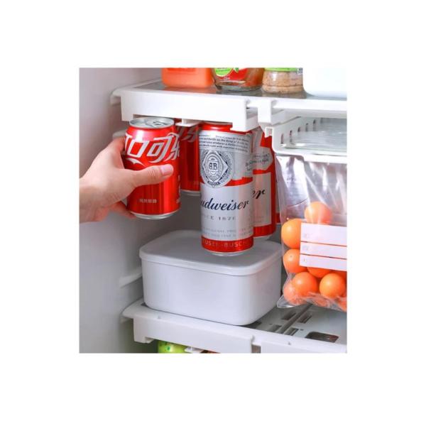 Imagem de Suporte Porta Latas Geladeira Organizador de Latas para Geladeira Divisória Refrigerante Cerveja Bebidas