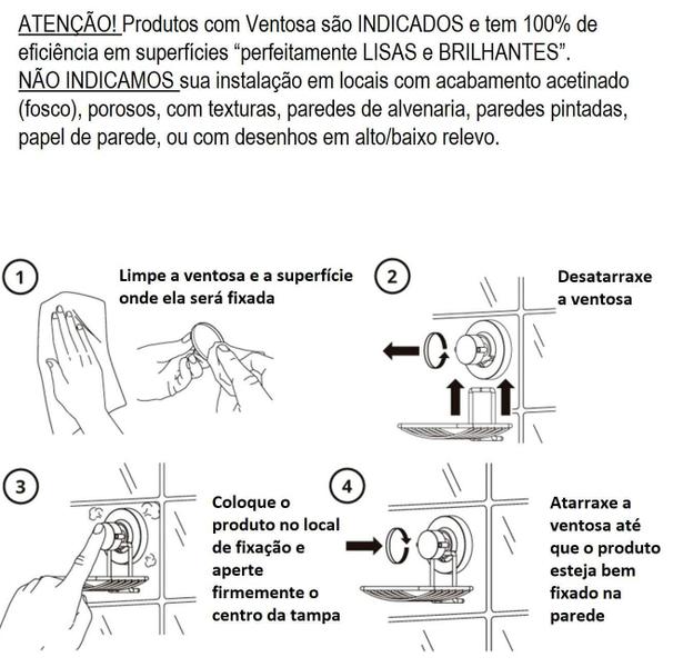 Imagem de Suporte Porta Papel Higiênico Com Ventosa Cromado Future