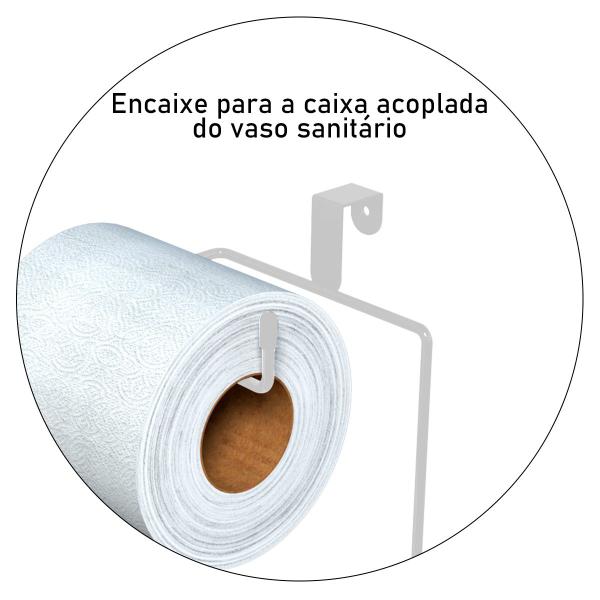 Suporte Porta Papel Higiênico Duplo para Caixa Acoplada em Aço Carbono - Wp Connect Imagem de Suporte Porta Papel Higiênico Duplo para Caixa Acoplada em Aço Carbono