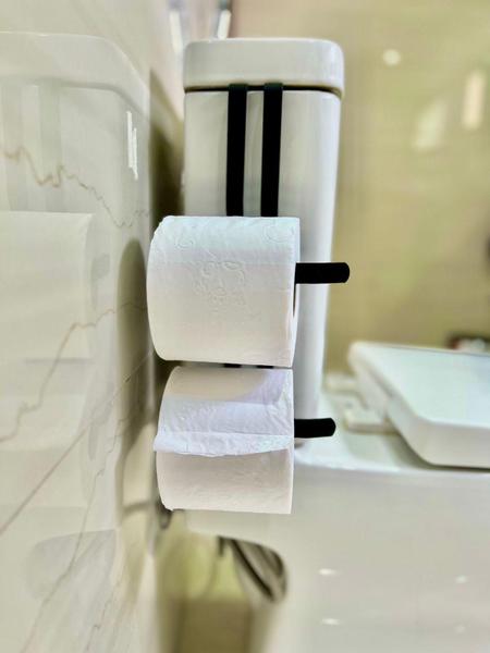 Imagem de Suporte Porta Papel Higiênico Duplo Para Vaso Caixa Acoplada