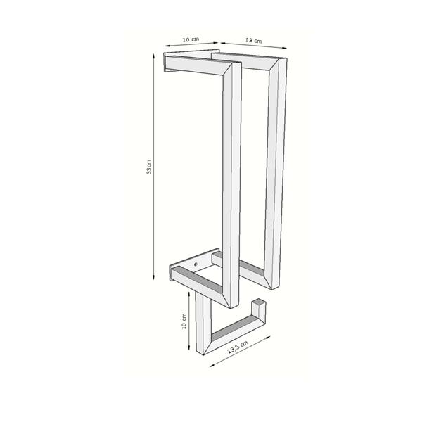 Imagem de Suporte Porta Papel Higiênico Parede Banheiro Lavabo Suite Papeleira Industrial Branco