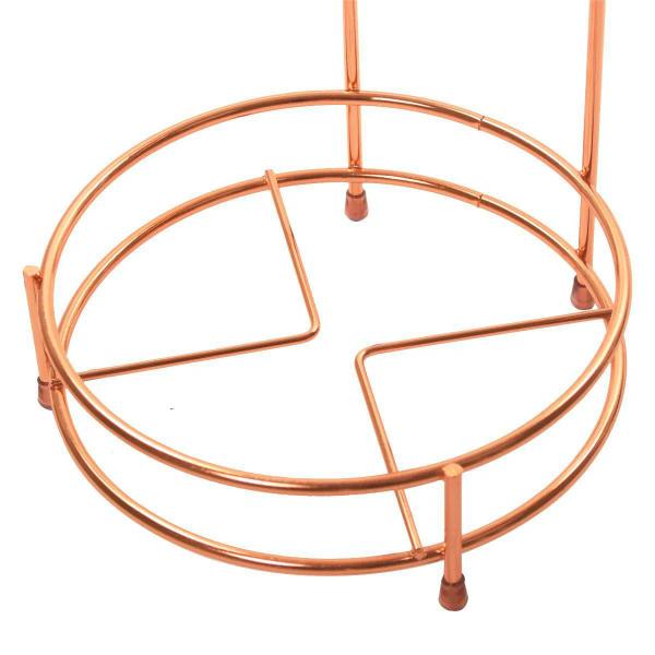 Suporte Porta Papel Higiênico Rosé Gold Lixeira Basculante Branca - Wp Connect Imagem de Suporte Porta Papel Higiênico Rosé Gold Lixeira Basculante Branca