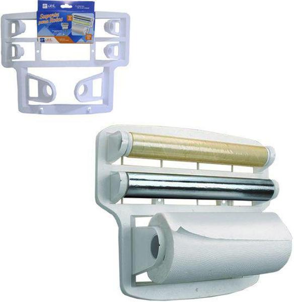 Suporte porta papel toalha aluminio filme de pvc de parede de plastico - DR UTIL Imagem de Suporte porta papel toalha aluminio filme de pvc de parede de plastico - DR UTIL