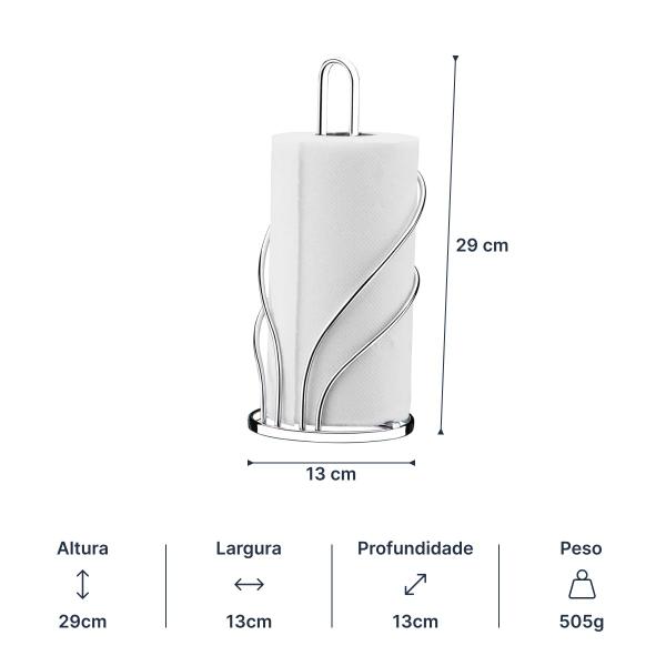 Imagem de Suporte Porta Rolo De Papel Toalha Vertical De Mesa Future