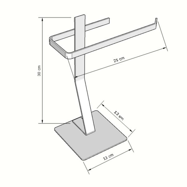 Imagem de Suporte Porta Rolo Papel Toalha Mesa Cozinha Luxo Preto