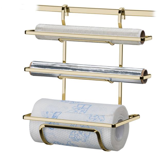 Suporte Porta Rolo Papel Toalha para barra Cozinha Dourado Future 2801DD Imagem de Suporte Porta Rolo Papel Toalha para barra Cozinha Dourado Future 2801DD