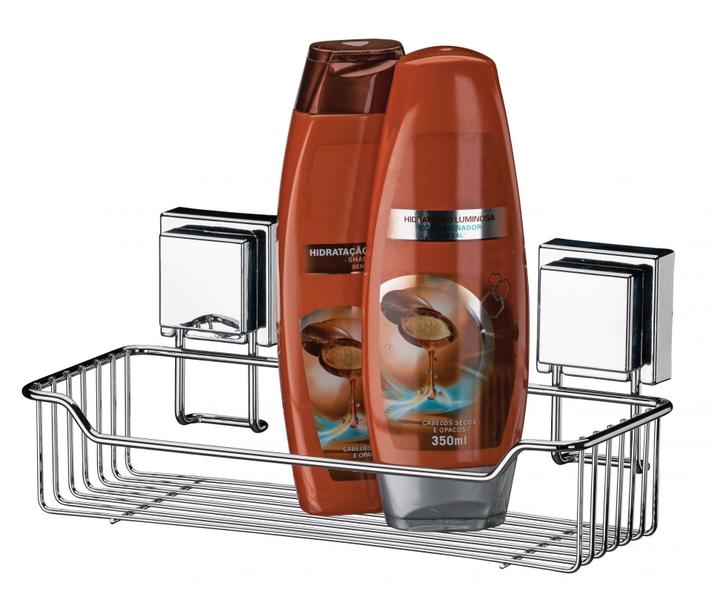 Imagem de Suporte porta Shampoo Inox Ventosas sucção Future 7001