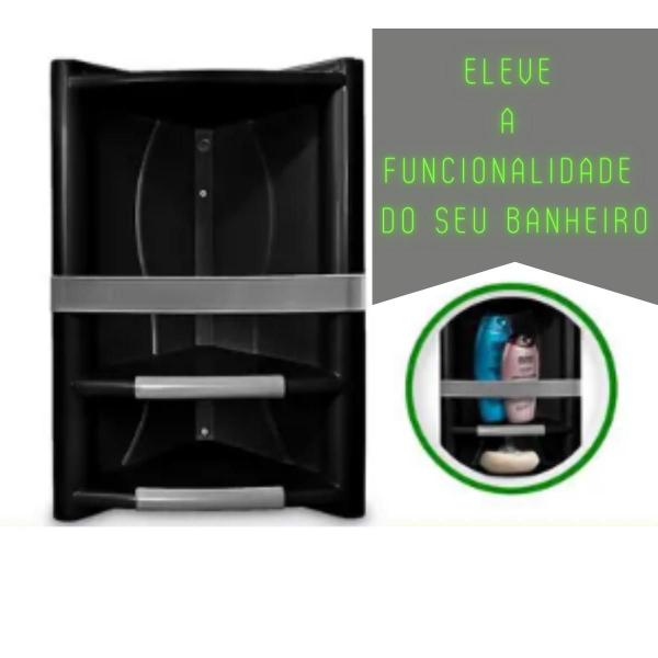 Imagem de Suporte Porta Shampoo Sabonete Cantoneira Box Banheiro  Arqp