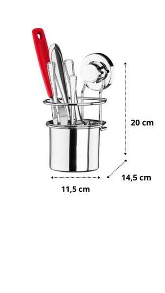 Imagem de Suporte porta Talheres Utensílios Ventosa Future 4019