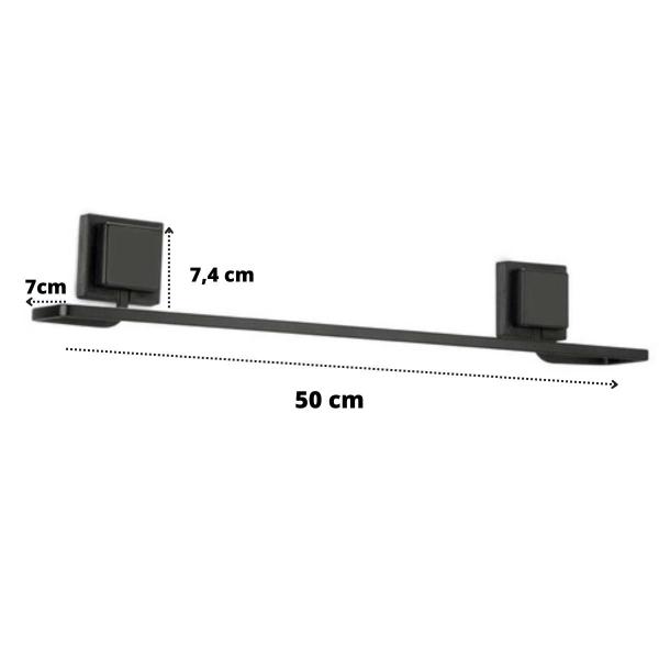 Suporte Porta Toalha De Banho Banheiro Sem Furos 3m Preto Arthi Imagem de Suporte Porta Toalha De Banho Banheiro Sem Furos 3m Preto Arthi