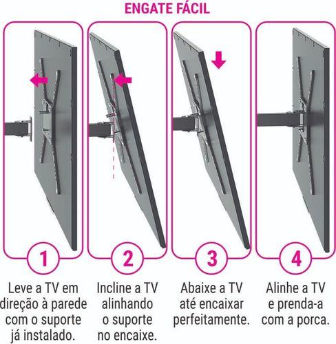 Suporte Pra Tv Articulado 40 43 47 50 55 Braço Longo - Multivisao Imagem de Suporte Pra Tv Articulado 40 43 47 50 55 Braço Longo