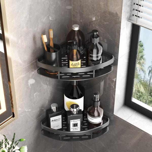 Suporte Prateleira Banheiro Porta Shampoo Sabonete Cosmético de Canto Prateleiras Banheiro - Montebello Variedades Imagem de Suporte Prateleira Banheiro Porta Shampoo Sabonete Cosmético de Canto Prateleiras Banheiro