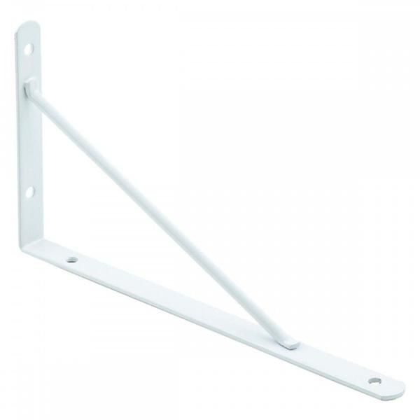 Imagem de Suporte Prateleira Mao Francesa Podium Forte 25Cm Branco . / Kit C/ 12 Peças