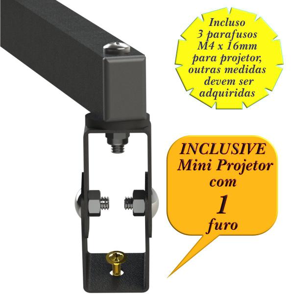 Imagem de Suporte projetor datashow mini led parede braço 30 cm