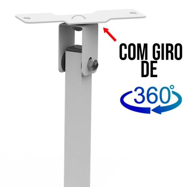 Imagem de Suporte Projetor Datashow Teto Braço 40 Cm - Preto