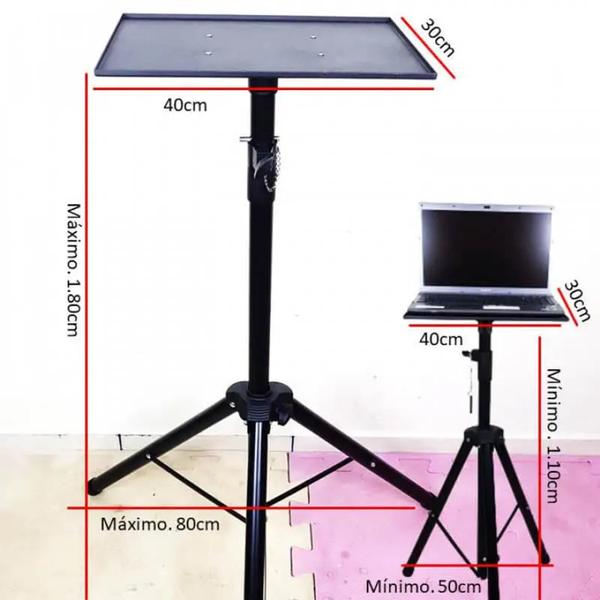 Imagem de Suporte Projetor Notebook Universal Tripé Pedestal Até 60kg - MTP006