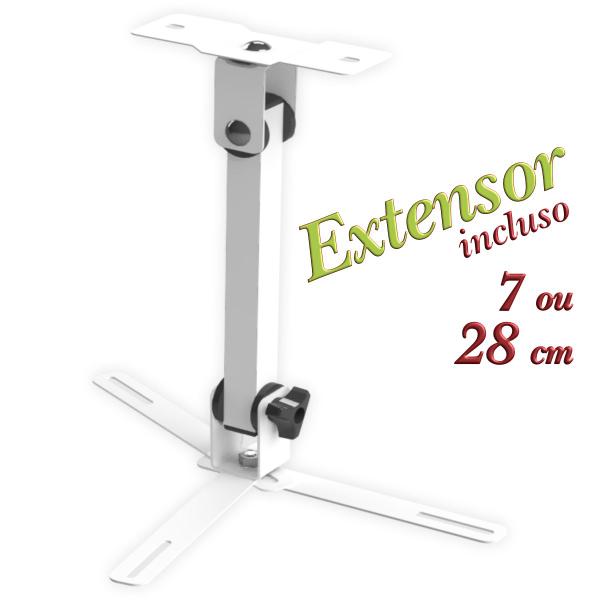 Imagem de Suporte projetor teto mini led datashow braço extensor 20 cm