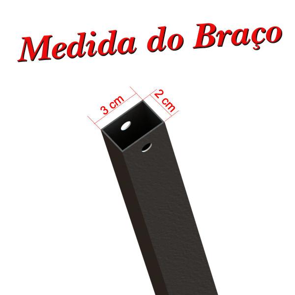 Imagem de Suporte projetor teto parede mini led datashow braço extensor 60 cm preto