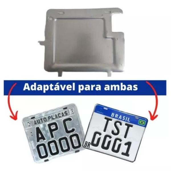 Imagem de Suporte Protetor Moldura Placa Moto Padrão Novo Mercosul Universal Honda YAMAHA