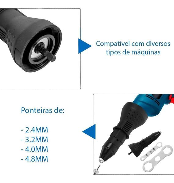 Imagem de Suporte Rebitadeira Adaptador Para Parafusadeira Furadeira