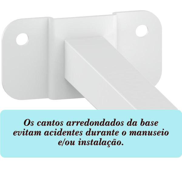 Imagem de Suporte Refletor Base Reta Braço 50 Cm Branco