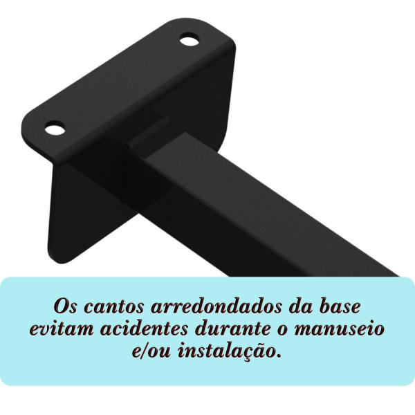 Imagem de Suporte Refletor Fachada Banner Braço 30 Cm - Preto