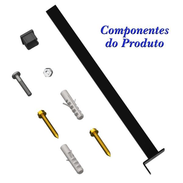 Imagem de Suporte Refletor Fachada Banner Braço 60 Cm - Preto