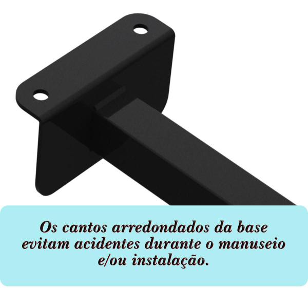 Imagem de Suporte Refletor Fachada Banner Braço 70 Cm - Preto