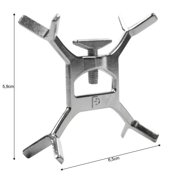 Imagem de Suporte Regulável Para Espetos de Carne 4 Lados - Aço Cromado