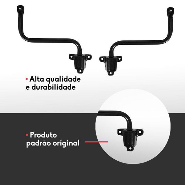 Imagem de Suporte Retrovisor Toyota Bandeirante 83 a 2001 Preto Escolha o Lado