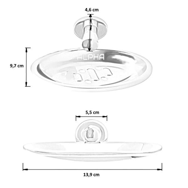 Imagem de Suporte Saboneteira Banheiro Porta Sabonete Aço Inox