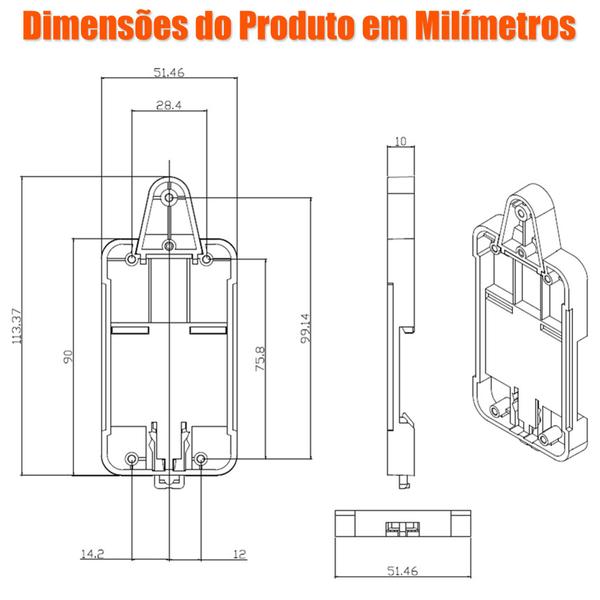 Imagem de Suporte Sonoff Dr P/ Trilho Din Painel Caixa Disjuntor