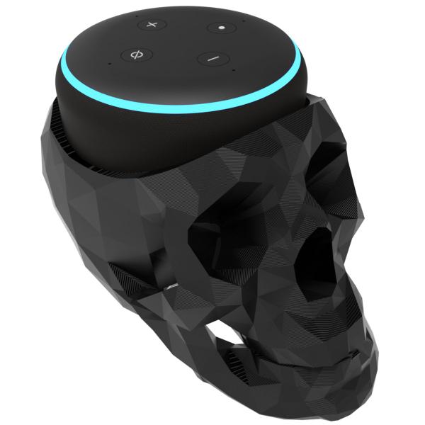 Imagem de Suporte Stand Apoio de Mesa Caveira Crânio Compatível com Alexa Echo Dot 3ª Geração - ARTBOX3D