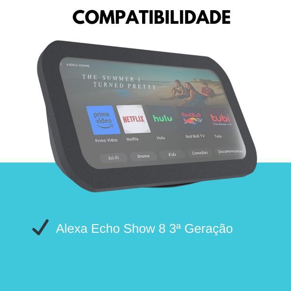 Imagem de Suporte Stand de Mesa Base Inclinada Compativel Com Alexa Echo Show 8 3ª Geração - ARTBOX3D