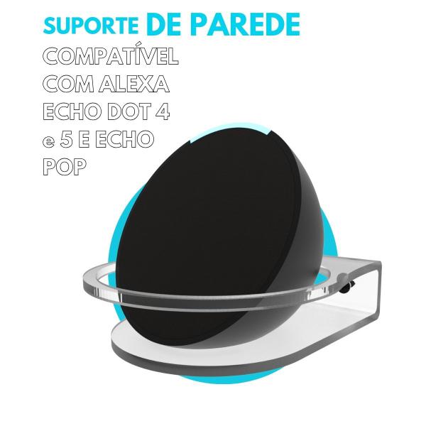 Imagem de Suporte Stand de Parede Compatível com Alexa Echo Dot 4ª e 5ª Geração e Echo Pop - ARTBOX3D