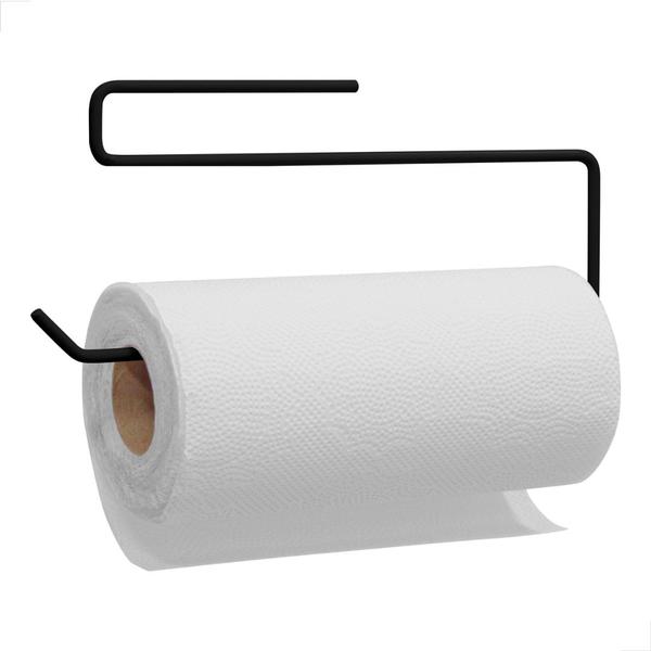 Suporte Suspenso Porta Papel Toalha Organizador Aço Encaixe Armário - Vapet Vupet Imagem de Suporte Suspenso Porta Papel Toalha Organizador Aço Encaixe Armário