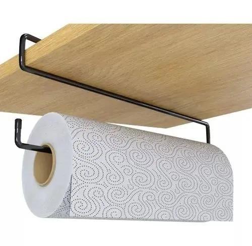 Suporte Suspenso Porta Papel Toalha Organizador Aço Encaixe Armário - Vapet Vupet Imagem de Suporte Suspenso Porta Papel Toalha Organizador Aço Encaixe Armário