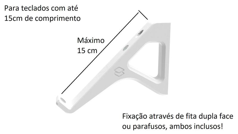 Imagem de Suporte Teclado Computador Universal De Parede Fixar