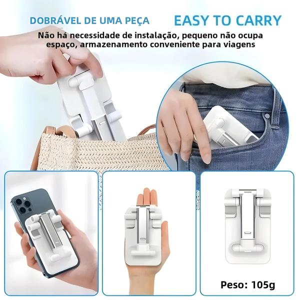 Imagem de Suporte Telescópico Multifuncional Dobrável Para Celular Para Tablet Desktop Suporte Preguiçoso Ao