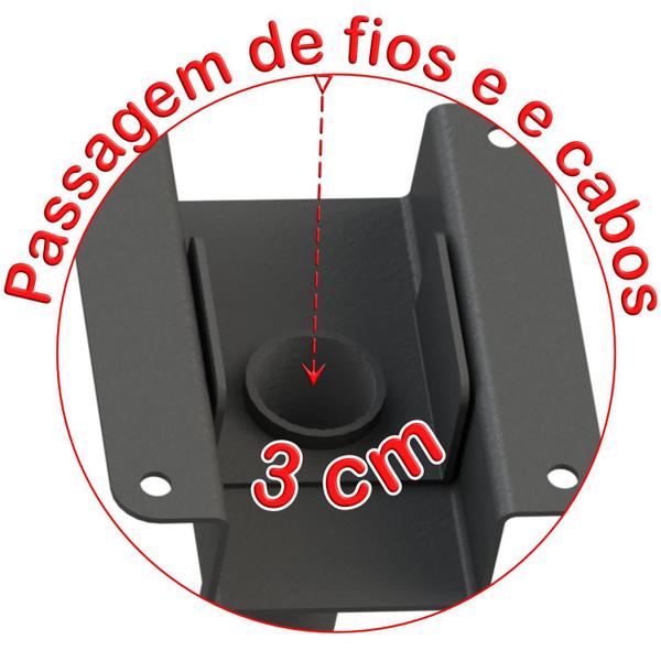 Imagem de Suporte Teto 2Tv 65 Vesa 600X400 120Cm Giro 360 1,2M Preto