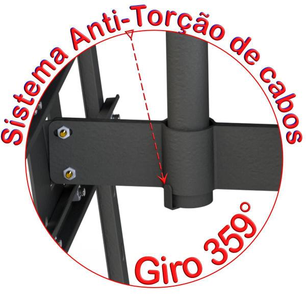 Imagem de Suporte Teto 2Tv 65 Vesa 600X400 120Cm Giro 360 1,2M Preto