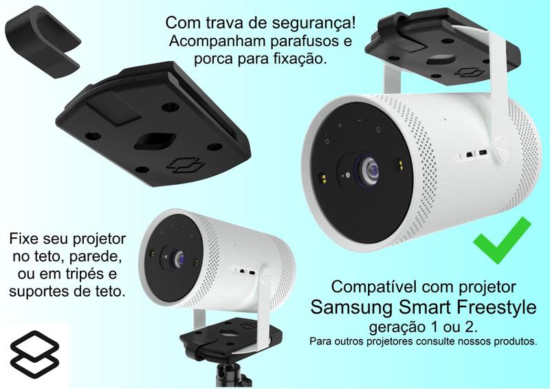 Imagem de Suporte Teto Parede Compativel C/ Projetor Samsung Freestyle