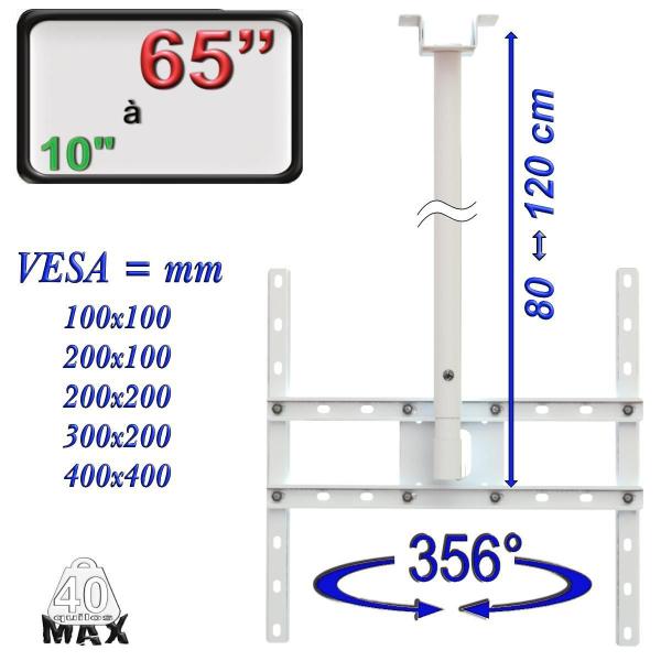 Imagem de Suporte Teto Tv 10 A 65 Vesa 600X400 Braços 120 Cm 356 Br