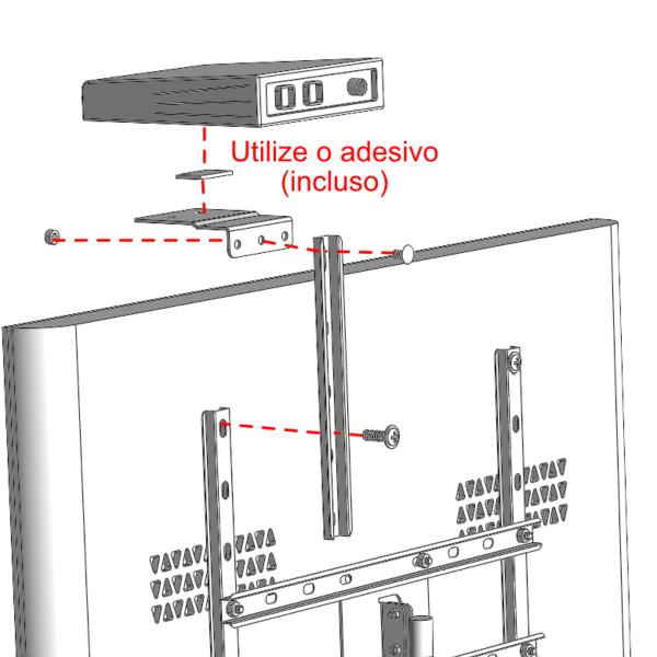 Imagem de Suporte teto tv receptor vesa 600x400 branco