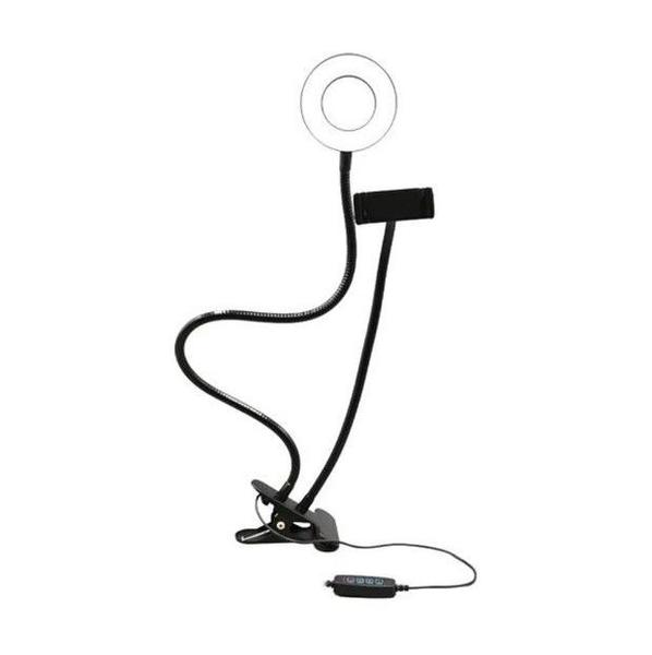 Imagem de Suporte Tipo Ring Light Ajustável com Clip Fixador Usb AC369 - Multilaser