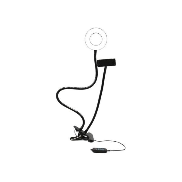 Imagem de Suporte tipo Ring Light ajustável com Clip Fixador USB - AC369