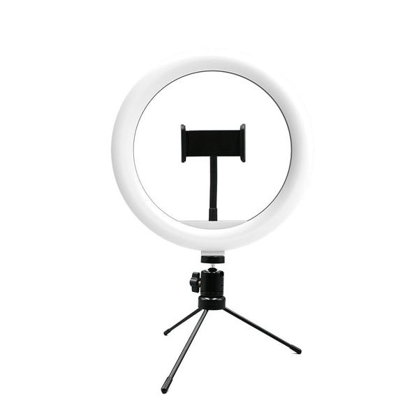 Imagem de Suporte Tipo RING LIGHT Livestream 10 POL. com Tripe Ajustavel USB AC370